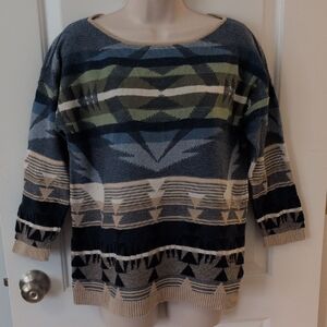 Chaps Denim Aztec Sweater